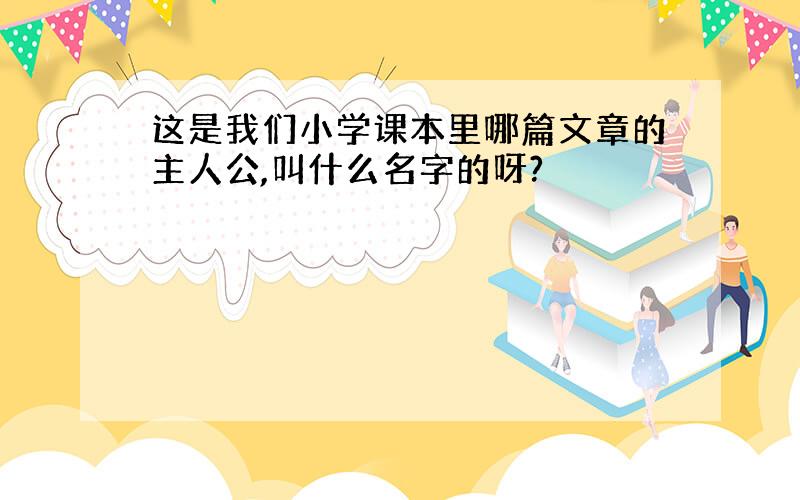 这是我们小学课本里哪篇文章的主人公,叫什么名字的呀?