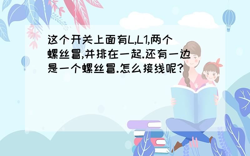 这个开关上面有L,L1,两个螺丝冒,并排在一起.还有一边是一个螺丝冒.怎么接线呢?