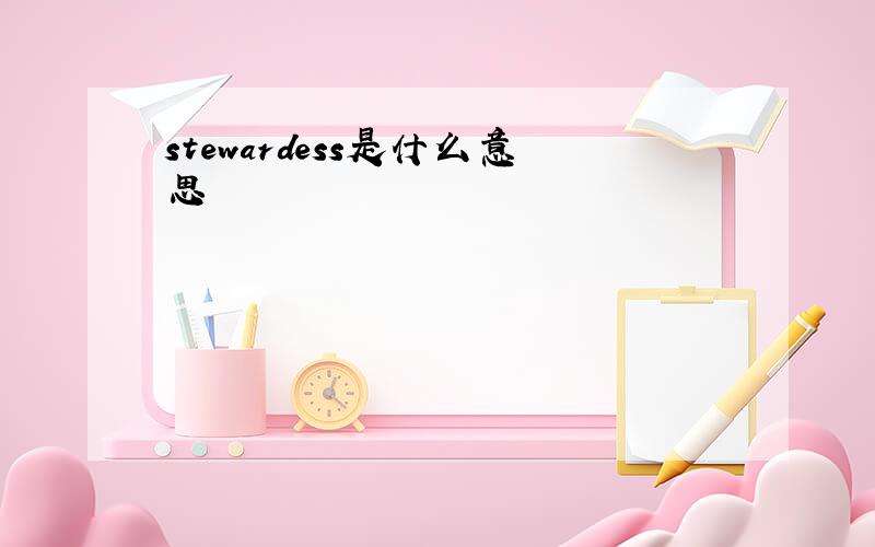 stewardess是什么意思