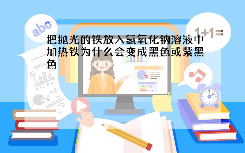 把抛光的铁放入氢氧化钠溶液中加热铁为什么会变成黑色或紫黑色