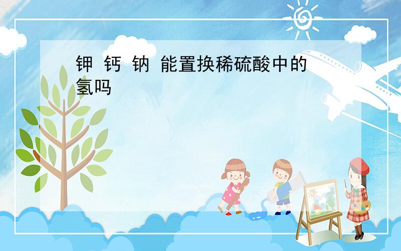 钾 钙 钠 能置换稀硫酸中的氢吗