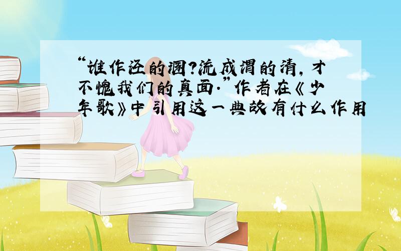 “谁作泾的溷?流成渭的清,才不愧我们的真面.”作者在《少年歌》中引用这一典故有什么作用