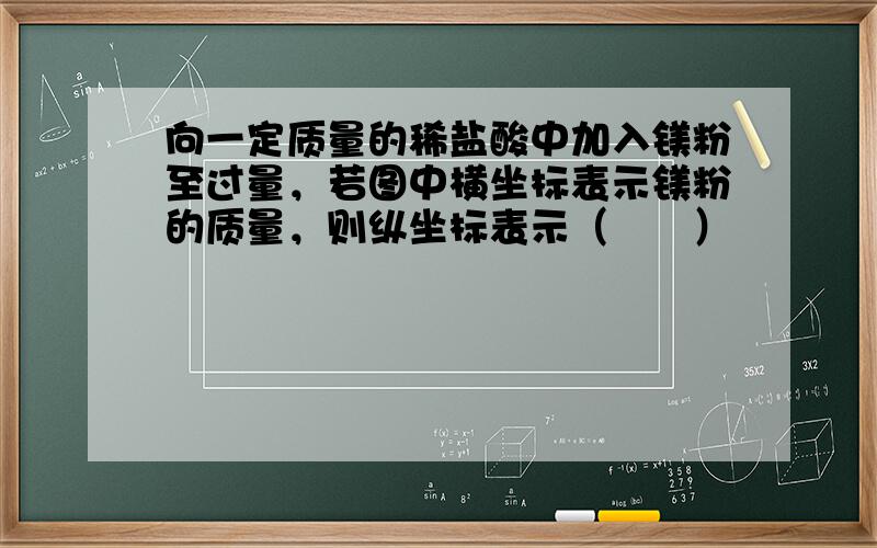 向一定质量的稀盐酸中加入镁粉至过量，若图中横坐标表示镁粉的质量，则纵坐标表示（　　）