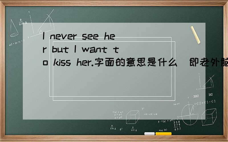 I never see her but I want to kiss her.字面的意思是什么（即老外脑子里看到这句话应