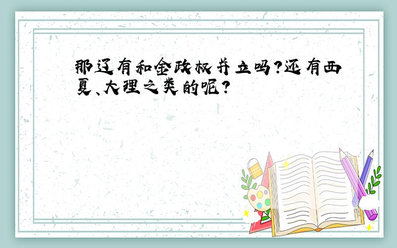 那辽有和金政权并立吗?还有西夏、大理之类的呢?