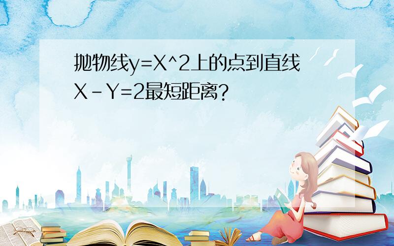 抛物线y=X^2上的点到直线X-Y=2最短距离?