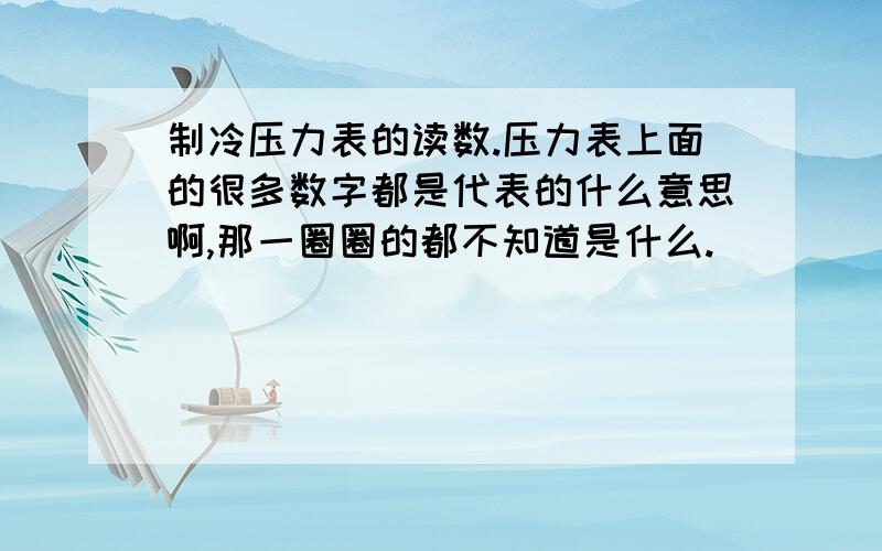 制冷压力表的读数.压力表上面的很多数字都是代表的什么意思啊,那一圈圈的都不知道是什么.