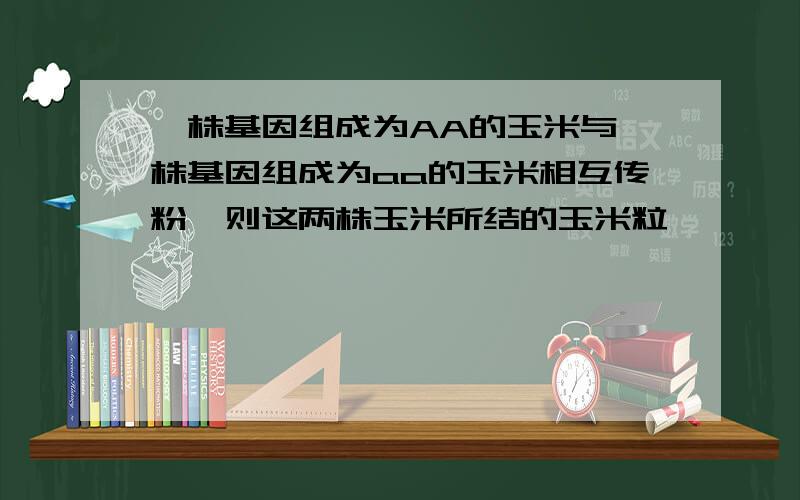 一株基因组成为AA的玉米与一株基因组成为aa的玉米相互传粉,则这两株玉米所结的玉米粒