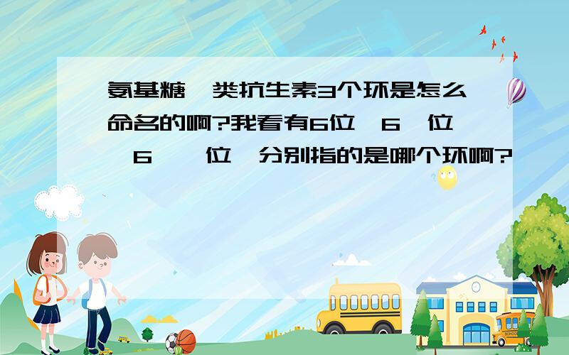 氨基糖苷类抗生素3个环是怎么命名的啊?我看有6位、6'位、6''位,分别指的是哪个环啊?