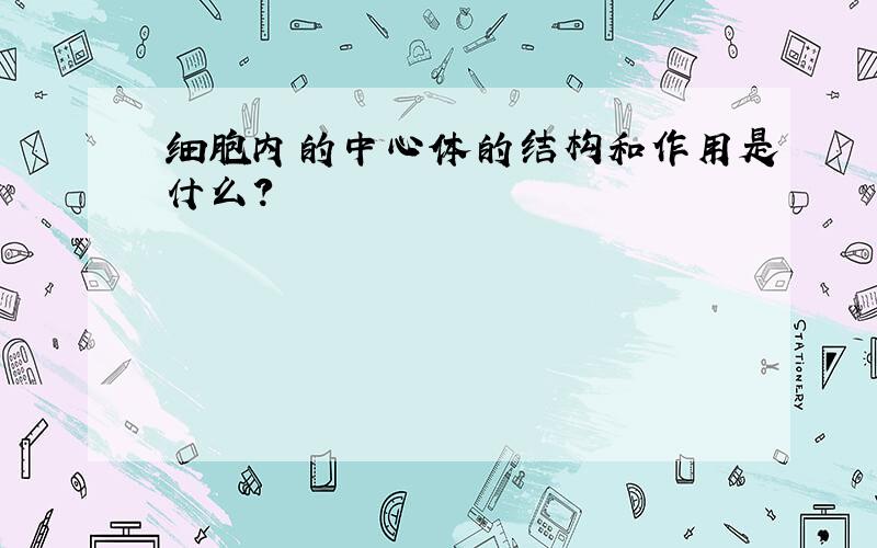 细胞内的中心体的结构和作用是什么?