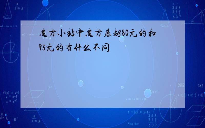 魔方小站中魔方展翅80元的和95元的有什么不同