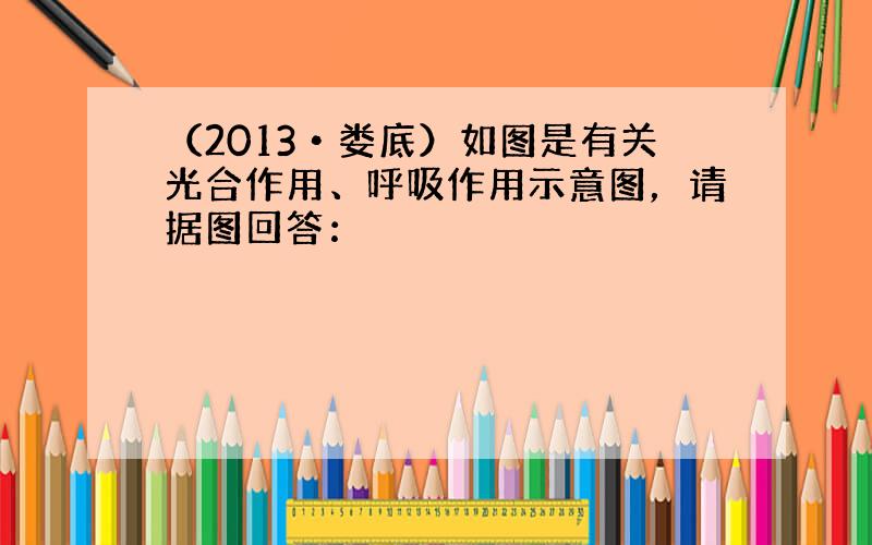 （2013•娄底）如图是有关光合作用、呼吸作用示意图，请据图回答：