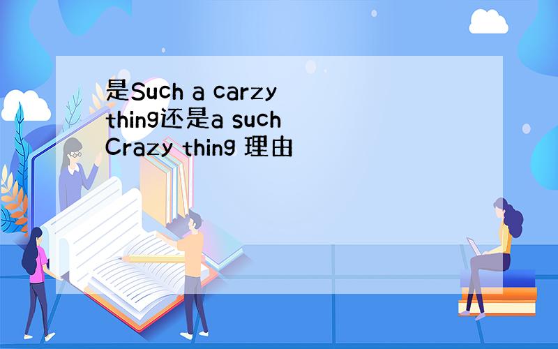 是Such a carzy thing还是a such Crazy thing 理由