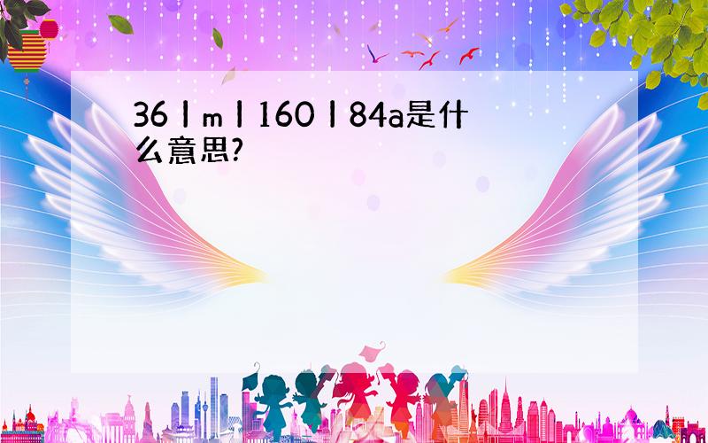 36丨m丨160丨84a是什么意思?