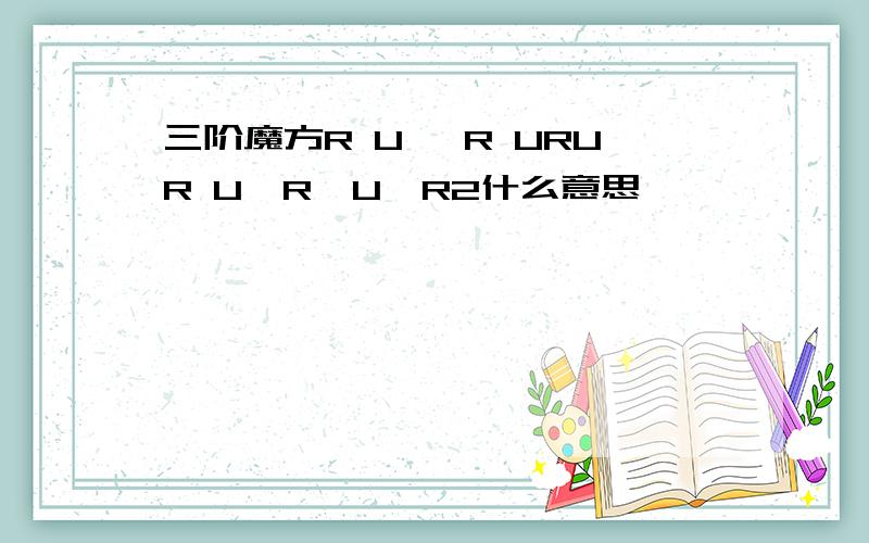 三阶魔方R U` R URUR U`R`U`R2什么意思