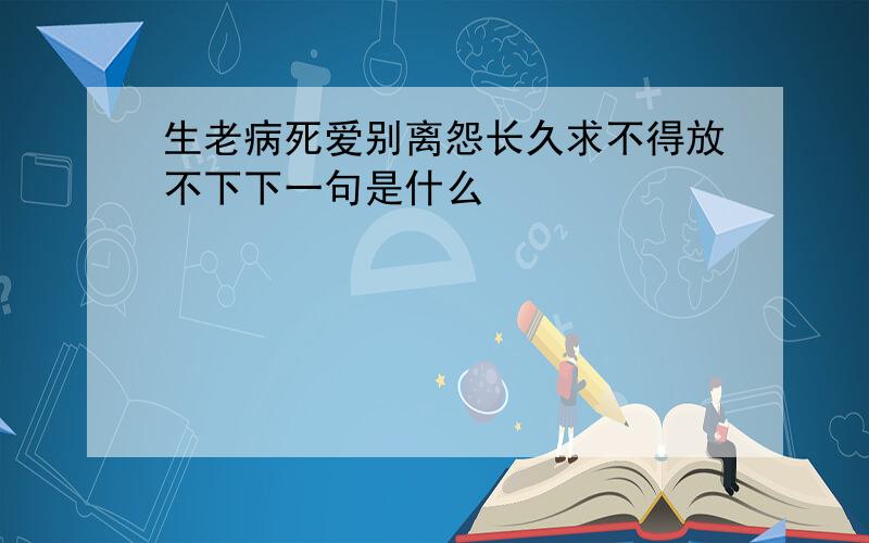 生老病死爱别离怨长久求不得放不下下一句是什么