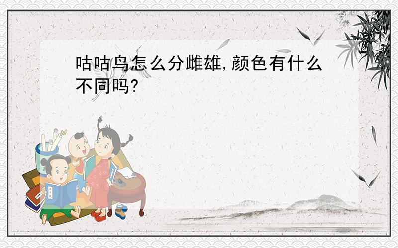 咕咕鸟怎么分雌雄,颜色有什么不同吗?