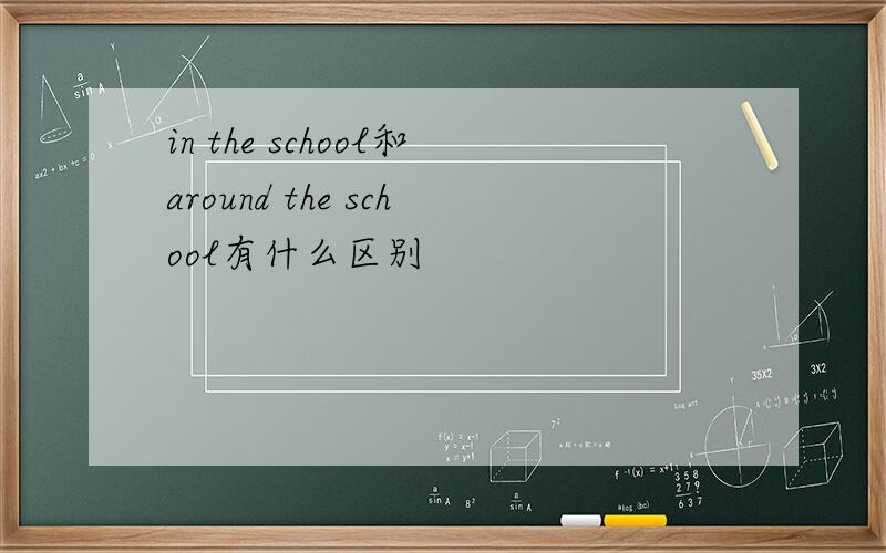 in the school和around the school有什么区别