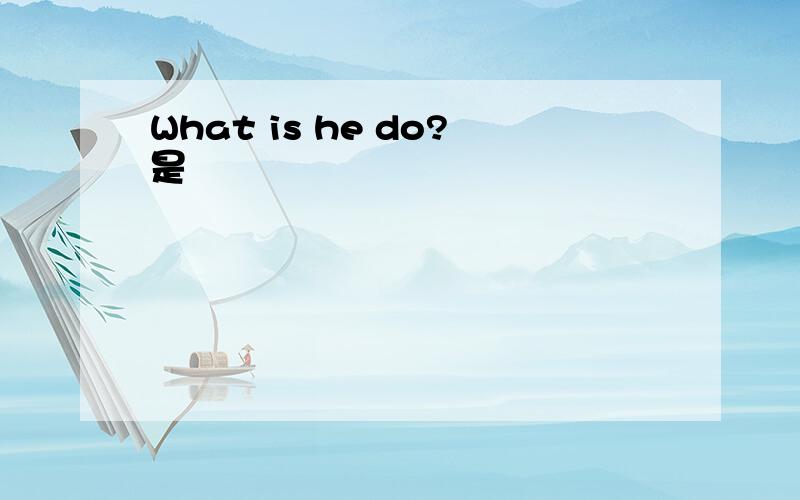 What is he do?是