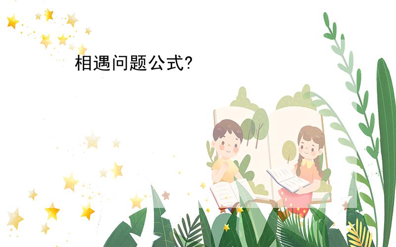 相遇问题公式?