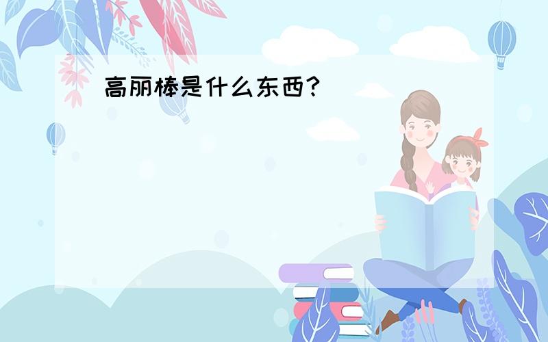 高丽棒是什么东西?