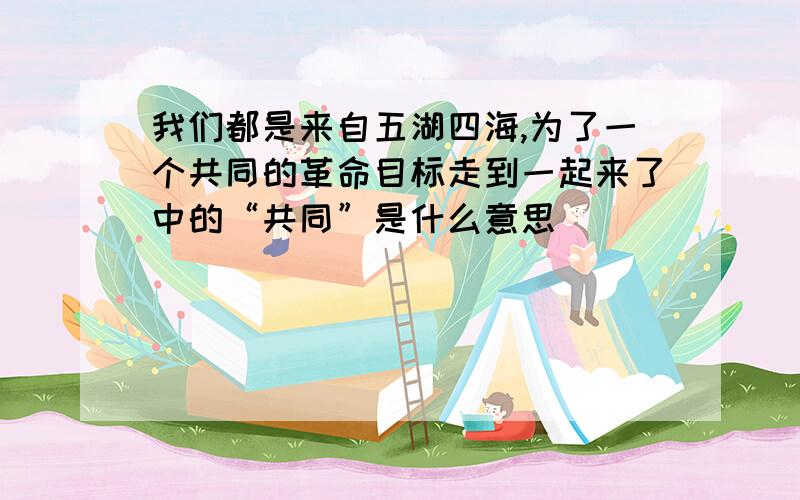 我们都是来自五湖四海,为了一个共同的革命目标走到一起来了中的“共同”是什么意思