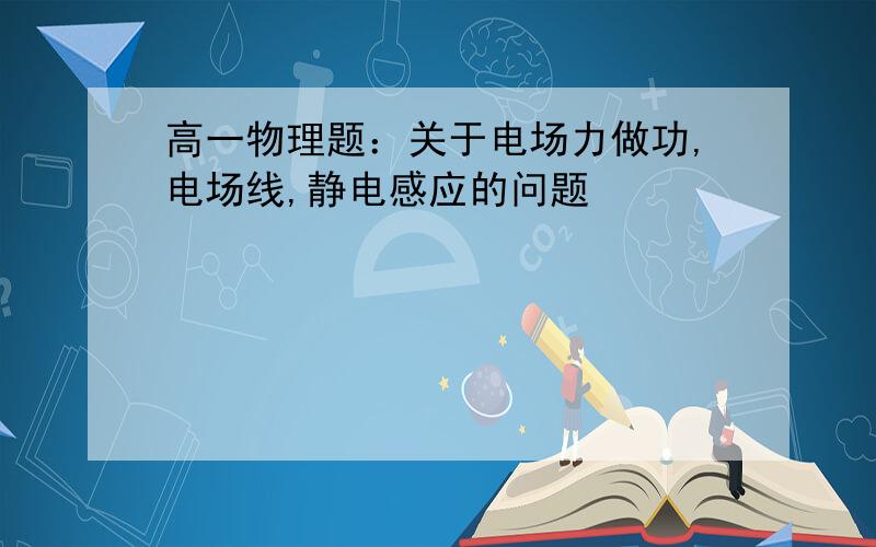 高一物理题：关于电场力做功,电场线,静电感应的问题