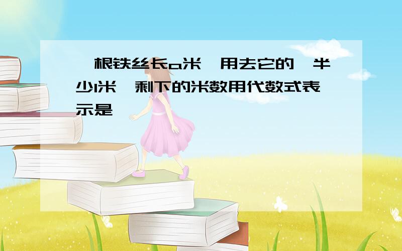 一根铁丝长a米,用去它的一半少1米,剩下的米数用代数式表示是