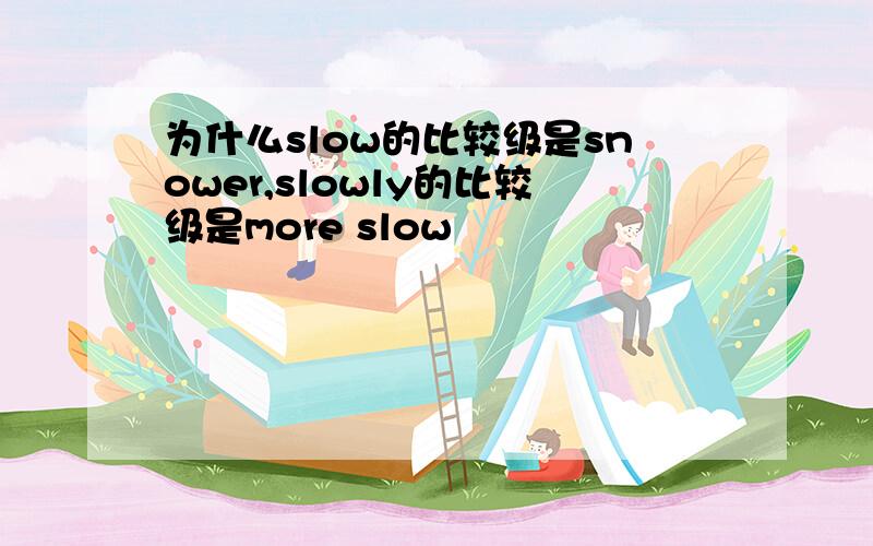 为什么slow的比较级是snower,slowly的比较级是more slow