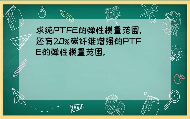 求纯PTFE的弹性模量范围,还有20%碳纤维增强的PTFE的弹性模量范围,