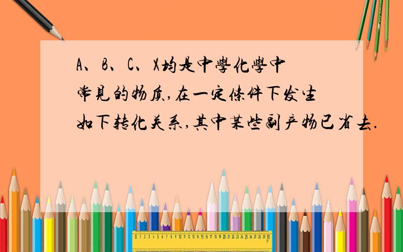 A、B、C、X均是中学化学中常见的物质,在一定条件下发生如下转化关系,其中某些副产物已省去.