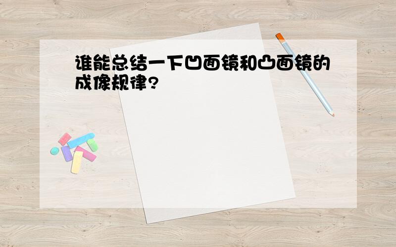 谁能总结一下凹面镜和凸面镜的成像规律?