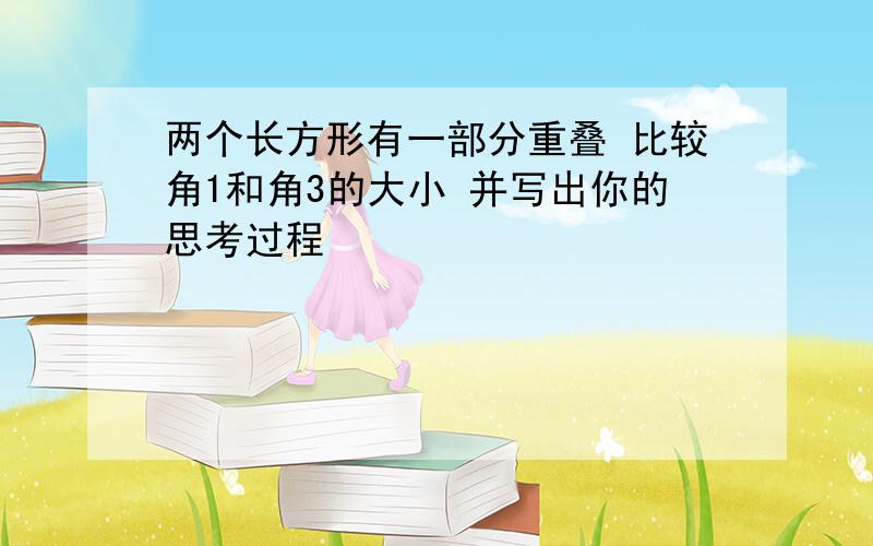 两个长方形有一部分重叠 比较角1和角3的大小 并写出你的思考过程