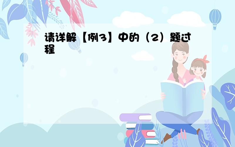 请详解【例3】中的（2）题过程