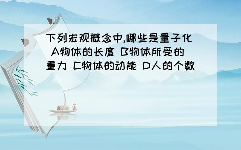 下列宏观概念中,哪些是量子化 A物体的长度 B物体所受的重力 C物体的动能 D人的个数