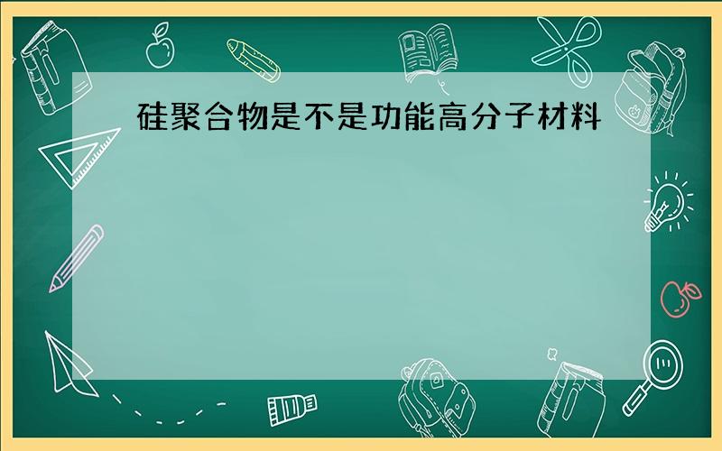 硅聚合物是不是功能高分子材料