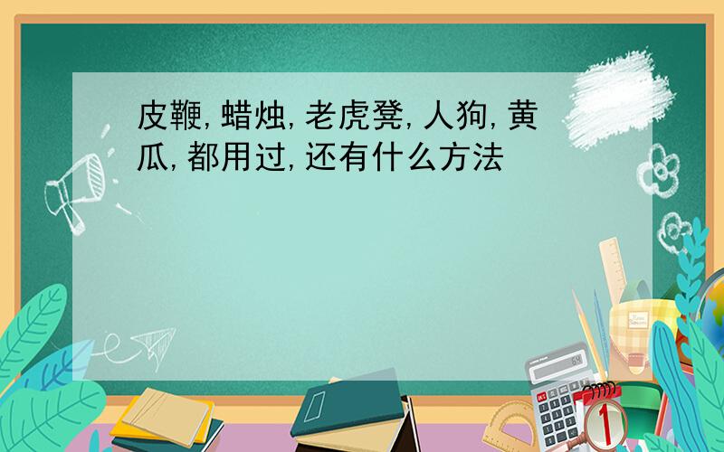 皮鞭,蜡烛,老虎凳,人狗,黄瓜,都用过,还有什么方法