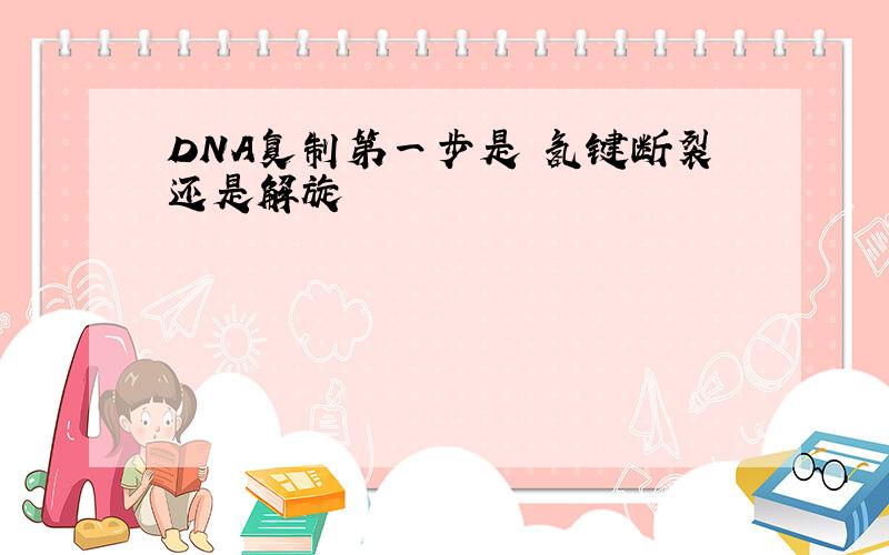 DNA复制第一步是 氢键断裂还是解旋