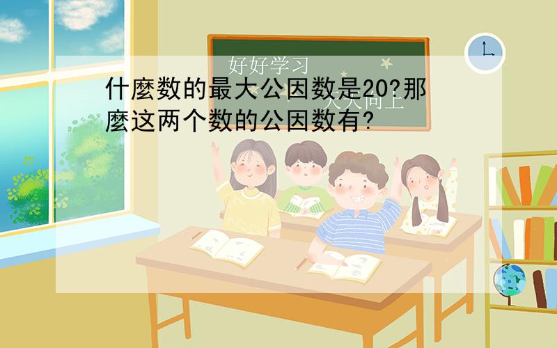 什麼数的最大公因数是20?那麼这两个数的公因数有?