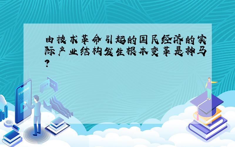 由技术革命引起的国民经济的实际产业结构发生根本变革是神马?