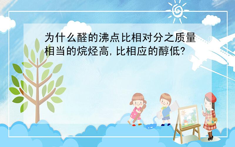 为什么醛的沸点比相对分之质量相当的烷烃高,比相应的醇低?