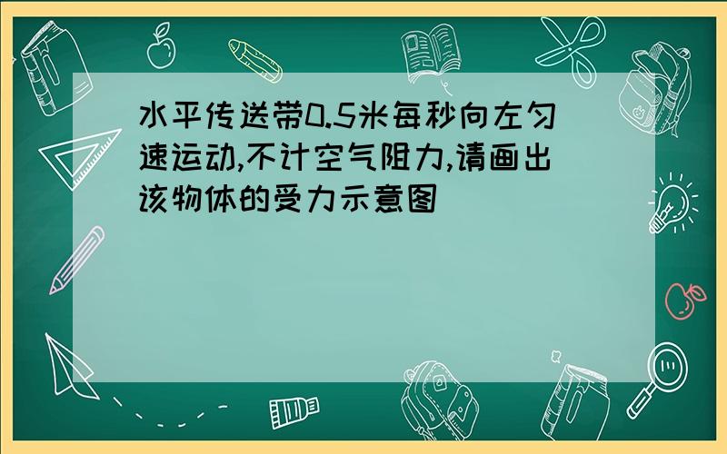 水平传送带0.5米每秒向左匀速运动,不计空气阻力,请画出该物体的受力示意图