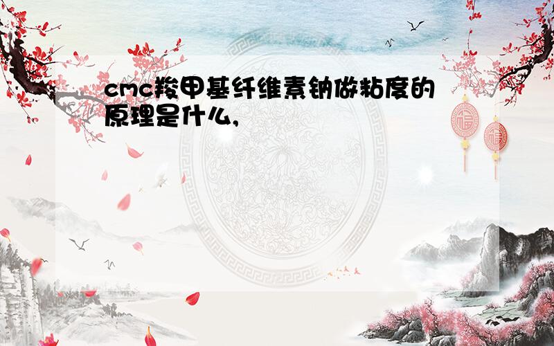 cmc羧甲基纤维素钠做粘度的原理是什么,