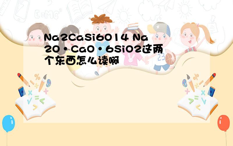 Na2CaSi6O14 Na2O·CaO·6SiO2这两个东西怎么读啊