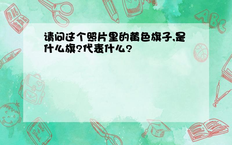 请问这个照片里的黄色旗子,是什么旗?代表什么?