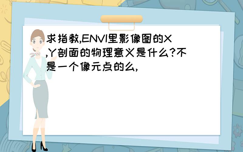 求指教,ENVI里影像图的X,Y剖面的物理意义是什么?不是一个像元点的么,