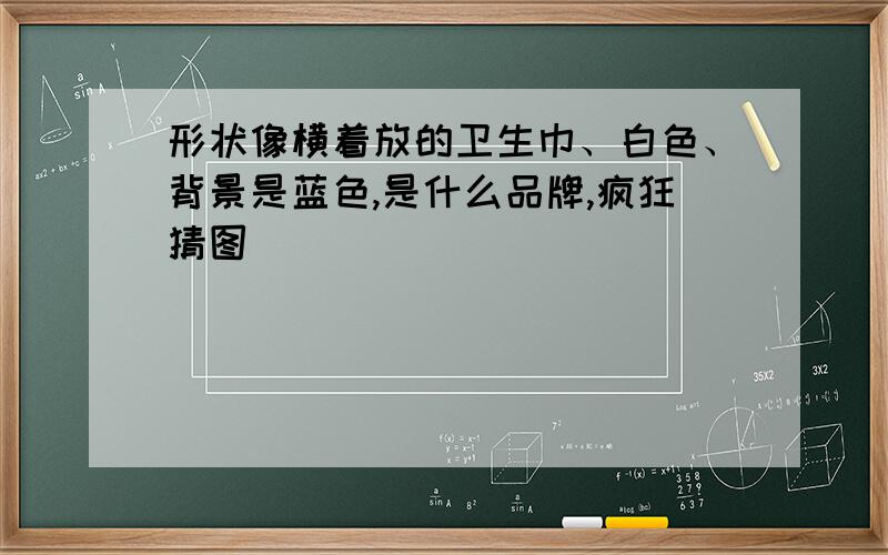 形状像横着放的卫生巾、白色、背景是蓝色,是什么品牌,疯狂猜图