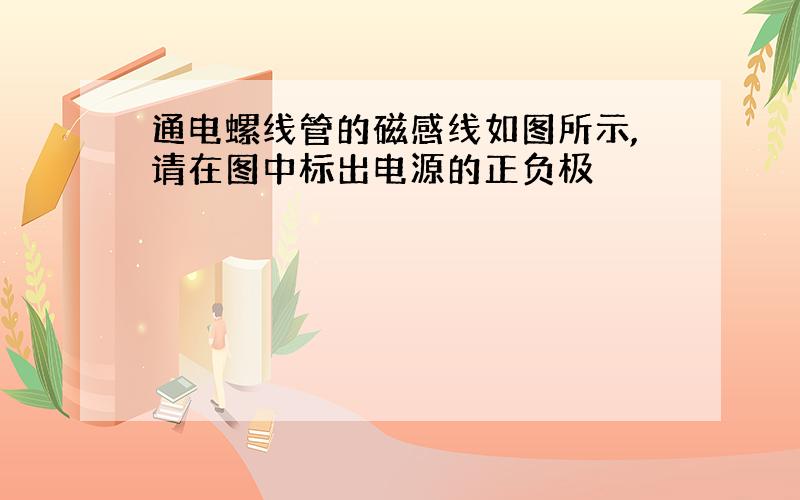 通电螺线管的磁感线如图所示,请在图中标出电源的正负极