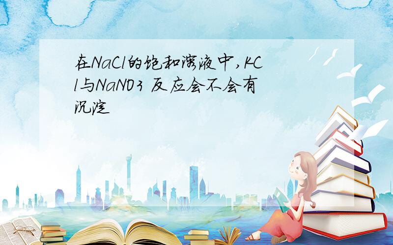 在NaCl的饱和溶液中,KCl与NaNO3 反应会不会有沉淀