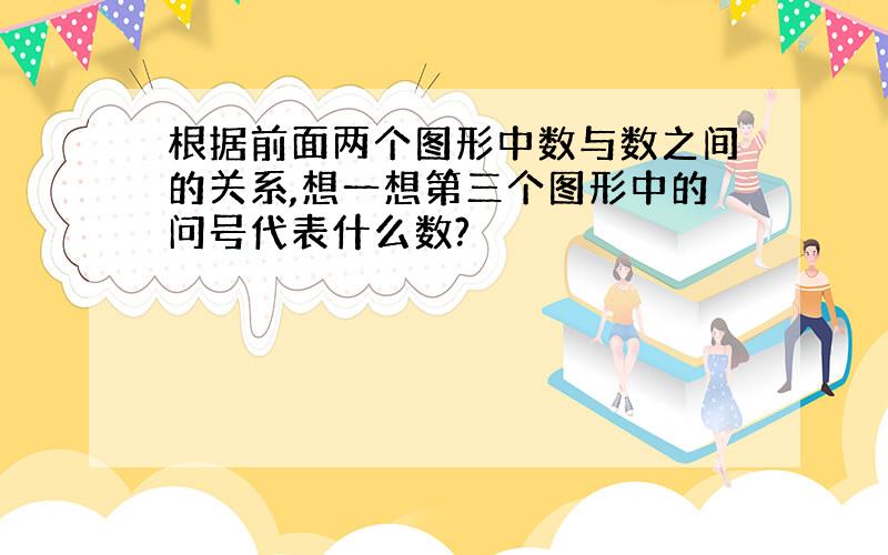 根据前面两个图形中数与数之间的关系,想一想第三个图形中的问号代表什么数?